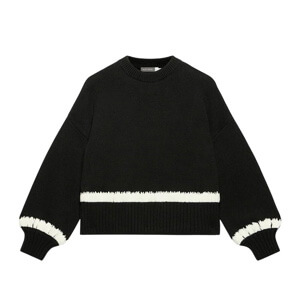 Mint Velvet Black Cotton Blend Jumper